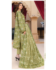 D-04 | 3Pc Unstitched Suit Digital Printed Lawn Floral V2 By Humdum