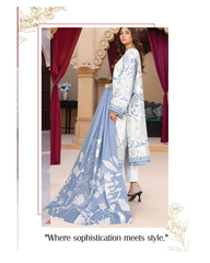 D-04 | 3Pc Unstitched Suit Printed Lawn Collection By Humdum