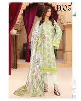 D-05 | 3Pc Unstitched Suit Printed Lawn Collection By Humdum