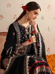 Aafreen | 3 PC Unstitched Suit Embroidered Lawn Aangan By Mahnur