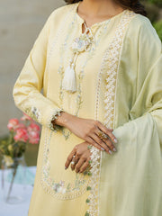 Aurelle | 3Pc Unstitched Embroidered Lawn Suit Serene Luxe By Cinq