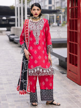 D-11 Azelea | 3 Pc Unstitched Lawn Suit Boardway By Mahnur
