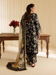LP - 12 | 3 PC Unstitched Lawn Suit Printkari Edit Leila By Mahnur