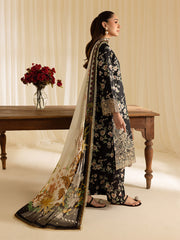 LP - 12 | 3 PC Unstitched Lawn Suit Printkari Edit Leila By Mahnur