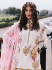 D-02 Cherry Blossom | 3 Pc Unstitched Lawn Suit Boardway By Mahnur