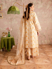 LP - 02 | 3 PC Unstitched Lawn Suit Printkari Edit Leila By Mahnur