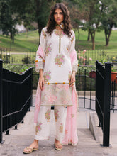 D-02 Cherry Blossom | 3 Pc Unstitched Lawn Suit Boardway By Mahnur