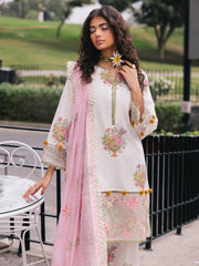 D-02 Cherry Blossom | 3 Pc Unstitched Lawn Suit Boardway By Mahnur