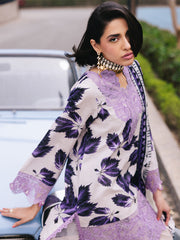 D-06 Lilac | 3 Pc Unstitched Lawn Suit Boardway By Mahnur