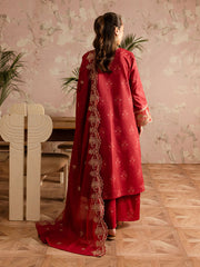 LP - 07 | 3 PC Unstitched Lawn Suit Printkari Edit Leila By Mahnur