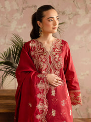 LP - 07 | 3 PC Unstitched Lawn Suit Printkari Edit Leila By Mahnur