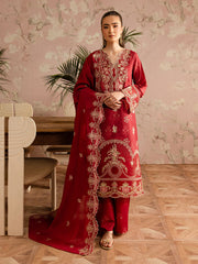 LP - 07 | 3 PC Unstitched Lawn Suit Printkari Edit Leila By Mahnur
