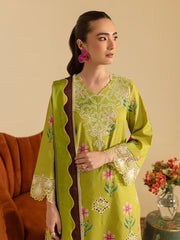 LP - 08 | 3 PC Unstitched Lawn Suit Printkari Edit Leila By Mahnur