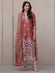 DR-04 | 3 PC Unstitched Suit Luxury Lawn Festive Eid Dil e Raqsam By Parishay