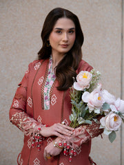 DR-04 | 3 PC Unstitched Suit Luxury Lawn Festive Eid Dil e Raqsam By Parishay