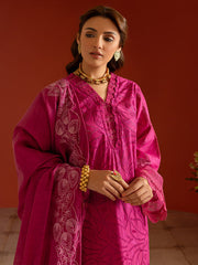 3 PC Unstitched Suit Embroidered Lawn Dastan-e-Noor By Parishay | DSC-02