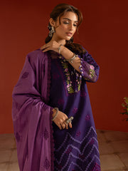 3 PC Unstitched Suit Embroidered Lawn Dastan-e-Noor By Parishay | DSC-05