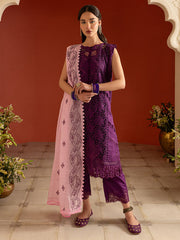 3 PC Unstitched Suit Embroidered Lawn Dastan-e-Noor By Parishay | DSC-07