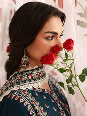 Dilara | 3 PC Unstitched Suit Embroidered Lawn Aangan By Mahnur