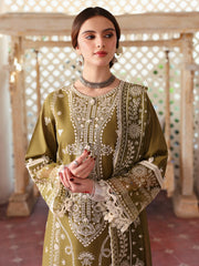 Elaniya | 3 PC Unstitched Suit Embroidered Lawn Aangan By Mahnur