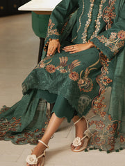 Everis | 3Pc Unstitched Embroidered Lawn Suit Serene Luxe By Cinq