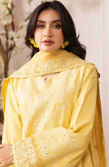 3PC Suit Unstitched Luxury Lawn Collection Mira by Freesia Premium | Mina