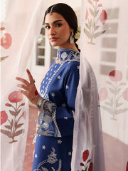 Fayrossa | 3 PC Unstitched Suit Embroidered Lawn Aangan By Mahnur