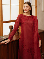 Hoorain | 3 PC Unstitched Suit Embroidered Lawn Florence By Mahnur