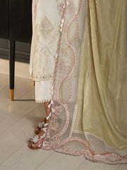 Ivanya | 3Pc Unstitched Embroidered Lawn Suit Serene Luxe By Cinq