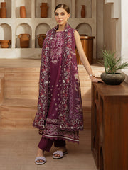 Izna | 3 PC Unstitched Suit Embroidered Lawn Florence By Mahnur