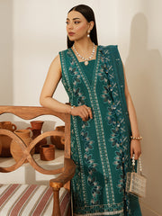 Liana | 3 PC Unstitched Suit Embroidered Lawn Florence By Mahnur