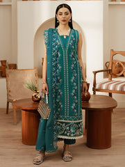 Liana | 3 PC Unstitched Suit Embroidered Lawn Florence By Mahnur
