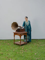 MU-08 | 3 PC Unstitched Suit Embroidered Lawn Amaya By Mahnur