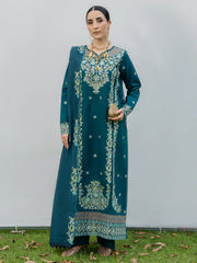 MU-08 | 3 PC Unstitched Suit Embroidered Lawn Amaya By Mahnur