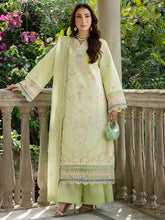 MU-13 | 3 PC Unstitched Suit Embroidered Lawn Amaya By Mahnur