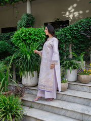 MU-14 | 3 PC Unstitched Suit Embroidered Lawn Amaya By Mahnur