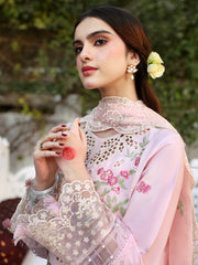 Meherma | 3 PC Unstitched Suit Embroidered Lawn Aangan By Mahnur