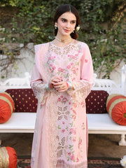 Meherma | 3 PC Unstitched Suit Embroidered Lawn Aangan By Mahnur