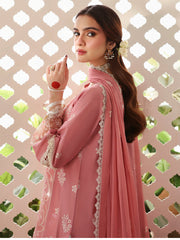 Noorbano | 3 PC Unstitched Suit Embroidered Lawn Aangan By Mahnur