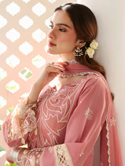 Noorbano | 3 PC Unstitched Suit Embroidered Lawn Aangan By Mahnur
