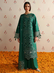 Palwasha | 3 PC Unstitched Suit Embroidered Lawn Aangan By Mahnur