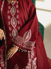 Rosienne | 3Pc Unstitched Embroidered Lawn Suit Serene Luxe By Cinq