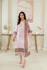 D-01 | 3Pc Unstitched Lawn Suit MAHARUKH by SɅNɅM SɅEED
