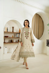 D-07 | 3Pc Unstitched Lawn Suit MAHARUKH by SɅNɅM SɅEED