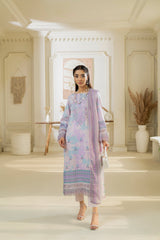 D-06 | 3Pc Unstitched Lawn Suit MAHARUKH by SɅNɅM SɅEED