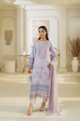 D-06 | 3Pc Unstitched Lawn Suit MAHARUKH by SɅNɅM SɅEED