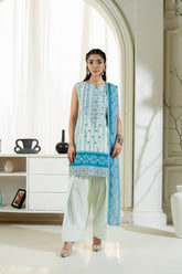 D-03 | 3Pc Unstitched Lawn Suit MAHARUKH by SɅNɅM SɅEED