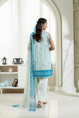 D-03 | 3Pc Unstitched Lawn Suit MAHARUKH by SɅNɅM SɅEED
