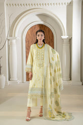 D-10 | 3Pc Unstitched Lawn Suit MAHARUKH by SɅNɅM SɅEED