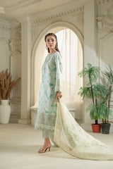 D-02 | 3Pc Unstitched Lawn Suit MAHARUKH by SɅNɅM SɅEED